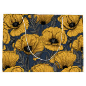 ネイビーの黄色いケシ ラージペーパーバッグ (裏面)