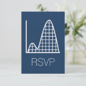 ネイビーのRSVPカード 足し算で答えが出ます 出欠カード (スタンド正面)