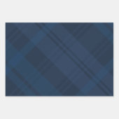 ネイビーはっきりしたブループラッシンプルド休日 ラッピングペーパーシート (正面2)