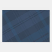 ネイビーはっきりしたブループラッシンプルド休日 ラッピングペーパーシート (正面)