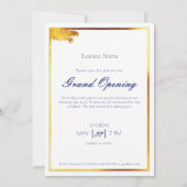 ネイビーはっきりしたブルー金ゴールド汎用ブティックイベント 招待状 (正面)