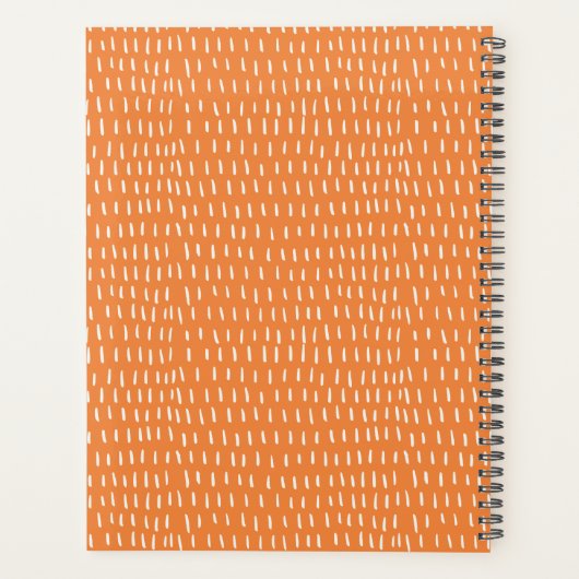 ネイビーはっきりしたラスト抽象芸術級植物学モノグラム プランナー手帳 (裏面)