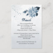 ネイビーほこりっぽい青い花の植物性詳細 エンクロージャーカード (正面)