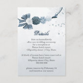 ネイビーほこりっぽい青い花の植物性詳細 エンクロージャーカード (正面)