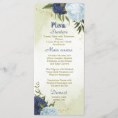 ネイビーほこりっぽい青い葉花は結婚緑 メニュー (正面)