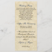 ネイビーアイボリーヴィンテージフローリ結婚ッシュ プログラム (裏面)