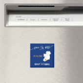 ネイビーアイルランドの結婚式の日付アイリッシュマップを保存 マグネット (インサイチュ (食洗機))