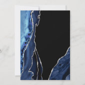 ネイビーアガテシルバーブラックサプライズ60誕生日 招待状 (裏面)