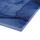 ネイビーアガテモノグラム&ネームマーブルラグジュアリー カッティングボード (角)