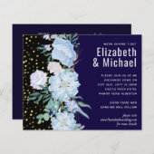 ネイビーアクアブルー結婚フローラ予算 (正面/裏面)