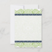 ネイビーアップルグリーンDIY折り畳みテント座席表 招待状 (正面)