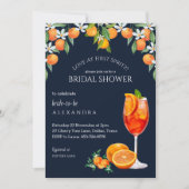ネイビーアペロルラブアットファーストスピリッツブライダルシャワー 招待状 (正面)