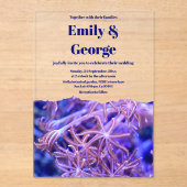 ネイビーアンダーザシーリーフビーチ沿岸結婚部 アクリル招待状 (正面)