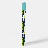 ネイビーアンドグリーンイカットペイズリーモノグラム Case-Mate iPhoneケース (裏面 / 右)