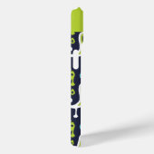 ネイビーアンドグリーンイカットペイズリーモノグラム Case-Mate iPhoneケース (裏面 / 右)