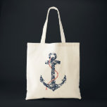 ネイビーアンドコーラルいかりビーチ結婚式 トートバッグ<br><div class="desc">この商品に合った色のリクエストや商品の場合は連絡www.ThePaintingPony.comでアーティストに連絡する</div>