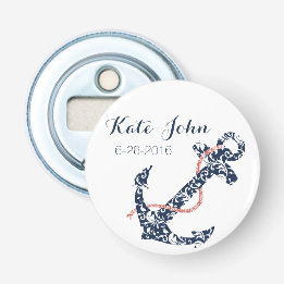 ネイビーアンドコーラルいかりビーチ結婚式 栓抜き