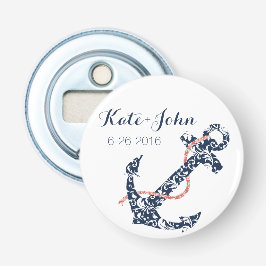 ネイビーアンドコーラルいかりビーチ結婚式 栓抜き