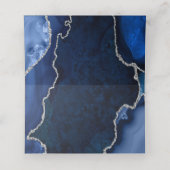 ネイビーアンドシルバーアガテマーブル誕生日 プレイスカード (内部開封)