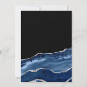 ネイビーアンドシルバーアゲートブライダルシャワー 招待状 (裏面)