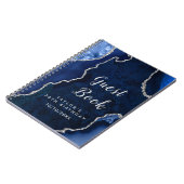 ネイビーアンドシルバーアゲート誕生日ゲストブック ノートブック (左側)