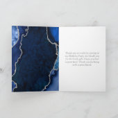 ネイビーアンドシルバーアゲート誕生日 サンキューカード (内部)