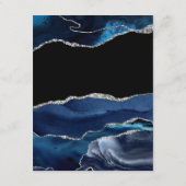 ネイビーアンドシルバーアゲ結婚ートズゲスト詳細 エンクロージャーカード (裏面)