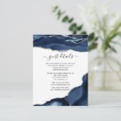 ネイビーアンドシルバーアゲ結婚ートズゲスト詳細 エンクロージャーカード (スタンド正面)
