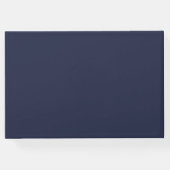 ネイビーアンドピーチフローラリース結婚ズゲストブック ゲストブック (裏面)