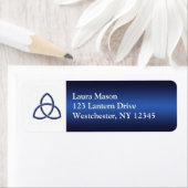 ネイビーアンドホワイトラブノット差出人住所ラベル ラベル (インサイチュ)