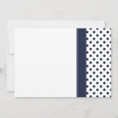ネイビーアンドホワイト水玉模様結婚式招待状 招待状 (裏面)