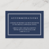 ネイビーアンドホワイト結婚ズホテルアコモデーションカード エンクロージャーカード (正面)