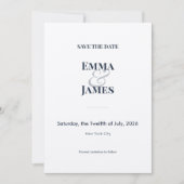 ネイビーアンパサンドフォト セーブ・ザ・デート|結婚式 招待状 (正面)