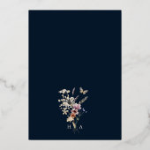 ネイビーアーチ結婚式招待状フォイル招待状 箔招待状 (裏面)