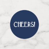 ネイビーアールデコ誕生日句 コンフェッティ (スモール正面)