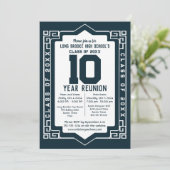 ネイビーアールデコ10年高等学校級懇親会 招待状 (スタンド正面)