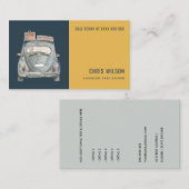 ネイビーイエローグレータクシー採用タクシー運転士サービス 名刺 (正面/裏面)