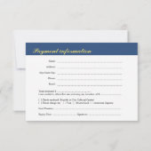 ネイビーイエロービジネスガライベント企業のRSVP 出欠カード (裏面)