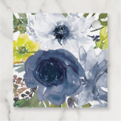 ネイビーイエローホワイトフローラマイシャワーあなたのブライダル フェイバータグ (裏面)