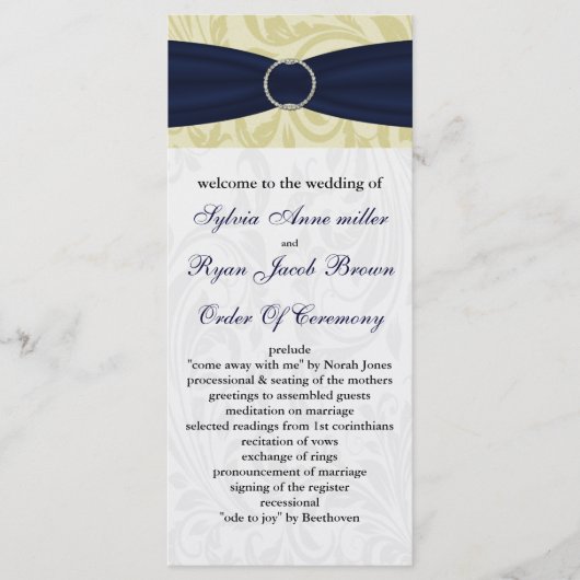 ネイビーイエローリフェイクボンディアマンテ結婚ル プログラム (正面)