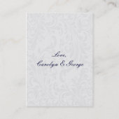 ネイビーイエローリフェイクボンディアマンテ結婚ル 名刺 (裏面)