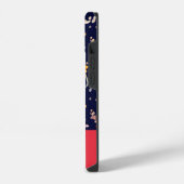 ネイビーイエローワイルドフラワー iPhoneケース (左側面)