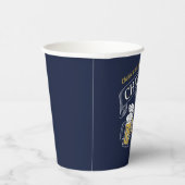 ネイビーイエロー応援とビアーズ任意の年齢誕生日 紙コップ (右)