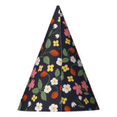 ネイビーイチゴ誕生日 パーティーハット (裏面)