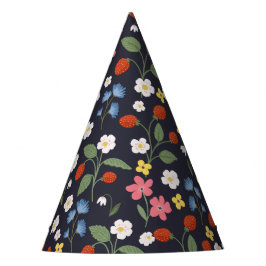 ネイビーイチゴ誕生日 パーティーハット