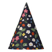 ネイビーイチゴ誕生日 パーティーハット (左)