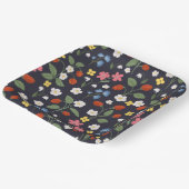 ネイビーイチゴ誕生日 ペーパープレート (傾斜あり)