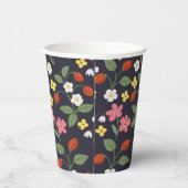 ネイビーイチゴ誕生日 紙コップ (右)