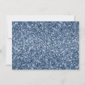 ネイビーインディゴグリッタードレスガウンキンセアニェラパーティー 招待状 (裏面)