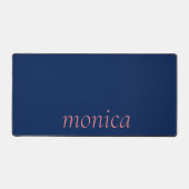 ネイビーインディゴモダン名 |トレンディーミニマル デスクマット (正面)